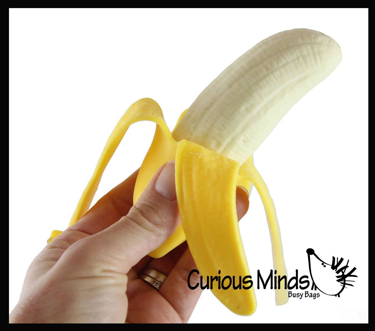 1 Realistic Stretchy Banana - Sensory, Stress, Squeeze Fidge