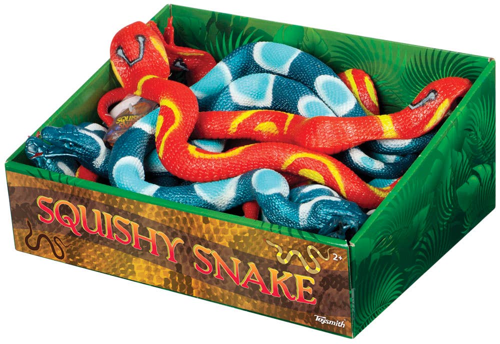 16.5" Squishy Snakes, Stretch to 4 Feet, Assorted Styles