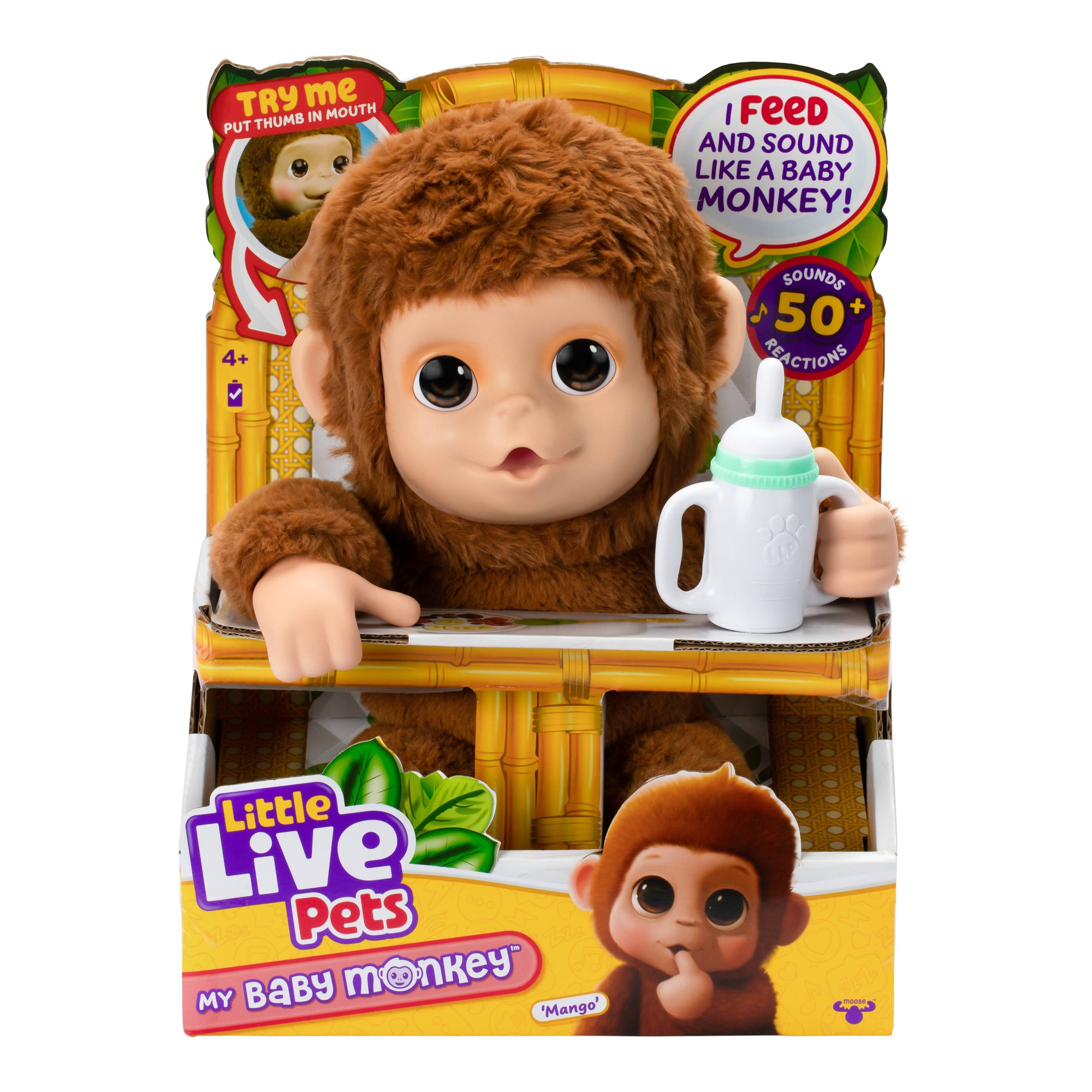 My Baby Monkey Plush - Moose Toys Little Live Pet