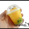 1 Slime with Bubble Tea Balls - Cute Containers with Squishy