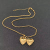 Openable Flowers Heart Album Charm Gold-plated Necklace