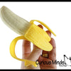 1 Realistic Stretchy Banana - Sensory, Stress, Squeeze Fidge