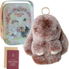 Bunny Keychain with Tin - Soft Bunny PomPom Charms