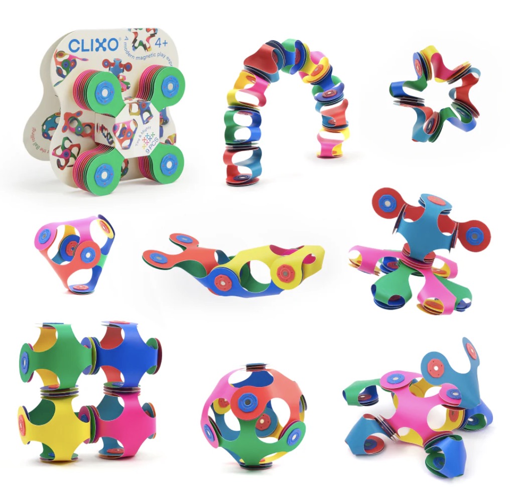 Classic Magnetic Toy 9 PCS CLIXO Tiny & Mighty
