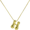 Chunky Bubble Initial Letter Necklace for Women Teen Girls Boys Men Balloon Statement Dainty Alphabet Personalized Jewelry