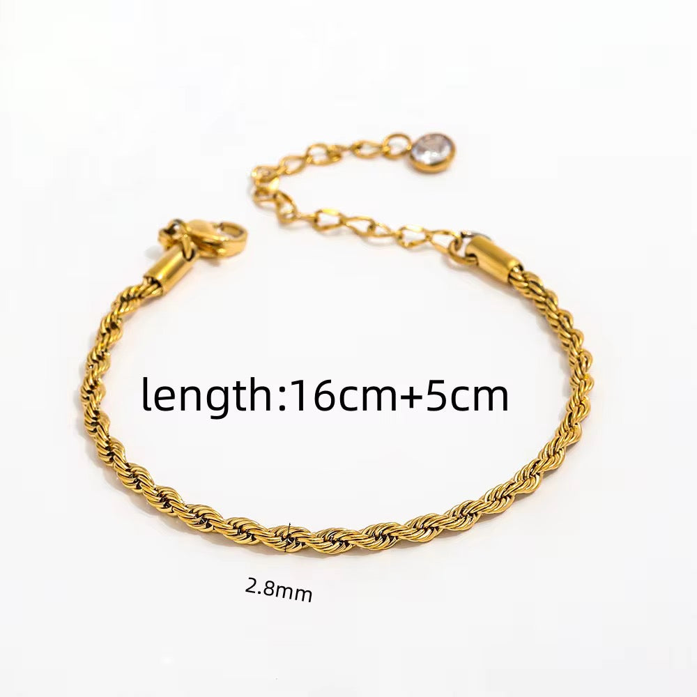 18K Gold Plated Stainless Steel Bracelets