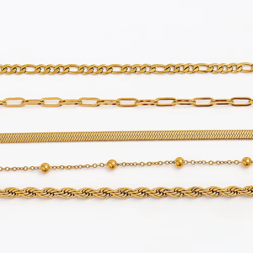 18K Gold Plated Stainless Steel Bracelets