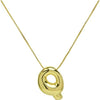 Chunky Bubble Initial Letter Necklace for Women Teen Girls Boys Men Balloon Statement Dainty Alphabet Personalized Jewelry