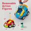2-Pack Police and Race Car Toddler Toys - RC Remore Control Cars