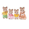 Set of 4 Doll Figures, Beige Cat Family, Collectible Toys