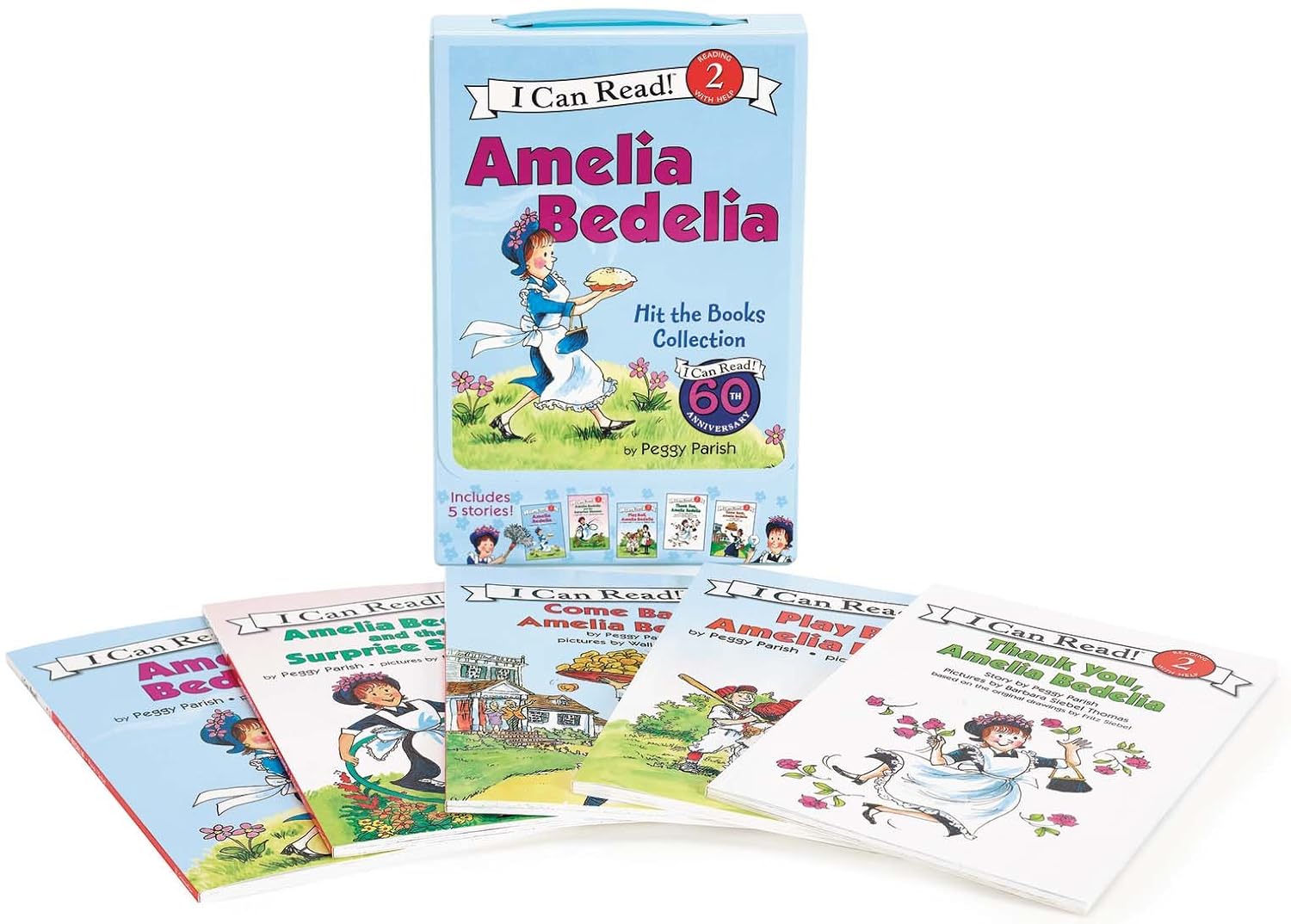 Box Set #1: Amelia Bedelia Hit the Books (I Can Read Level 2) 5 Book Boxset