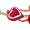Pompom Bells Multicolor Love Heart Key Chain - Thailand
