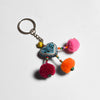 Pompom Bells Multicolor Love Heart Key Chain - Thailand