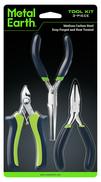 3-Piece Tool Kit Clippers, Flat Nose Pliers, Needle Nose