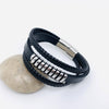 Multi-layer Leather Woven Stainless Steel Bracelet