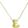Chunky Bubble Initial Letter Necklace for Women Teen Girls Boys Men Balloon Statement Dainty Alphabet Personalized Jewelry