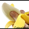 1 Realistic Stretchy Banana - Sensory, Stress, Squeeze Fidge