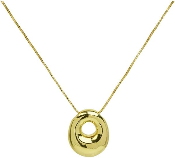 Chunky Bubble Initial Letter Necklace for Women Teen Girls Boys Men Balloon Statement Dainty Alphabet Personalized Jewelry