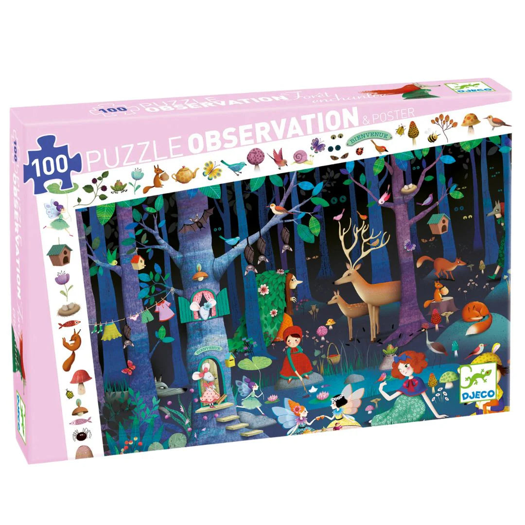 Enchanted Forest Observation Jigsaw Puzzle - 100 Piece - Dejco