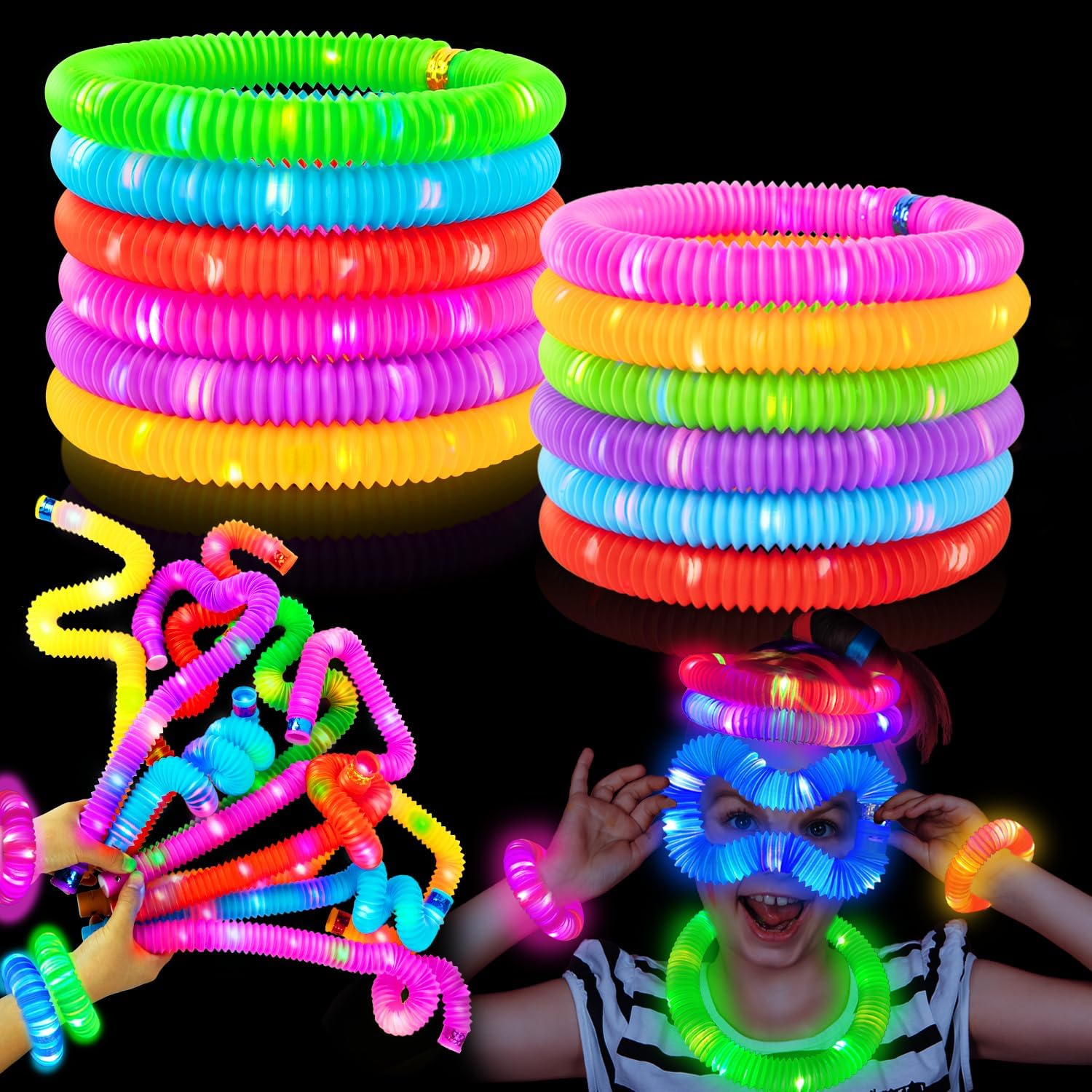 Bendable Glow Sticks Bracelet Necklace Accessories