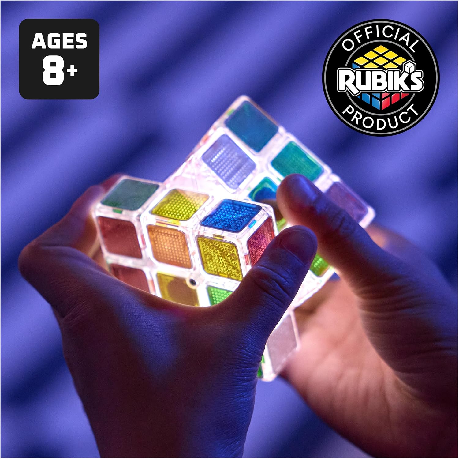 Rubik’s Cube, Pulse Cube, Light-Up Brain Teaser Puzzle for Speed Cubers, Solve The Puzzle Before The Lights Turn Off, Problem-Solving Brain Teaser & Fidget Toy, Stocking Stuffers for Ages 8 & Up
