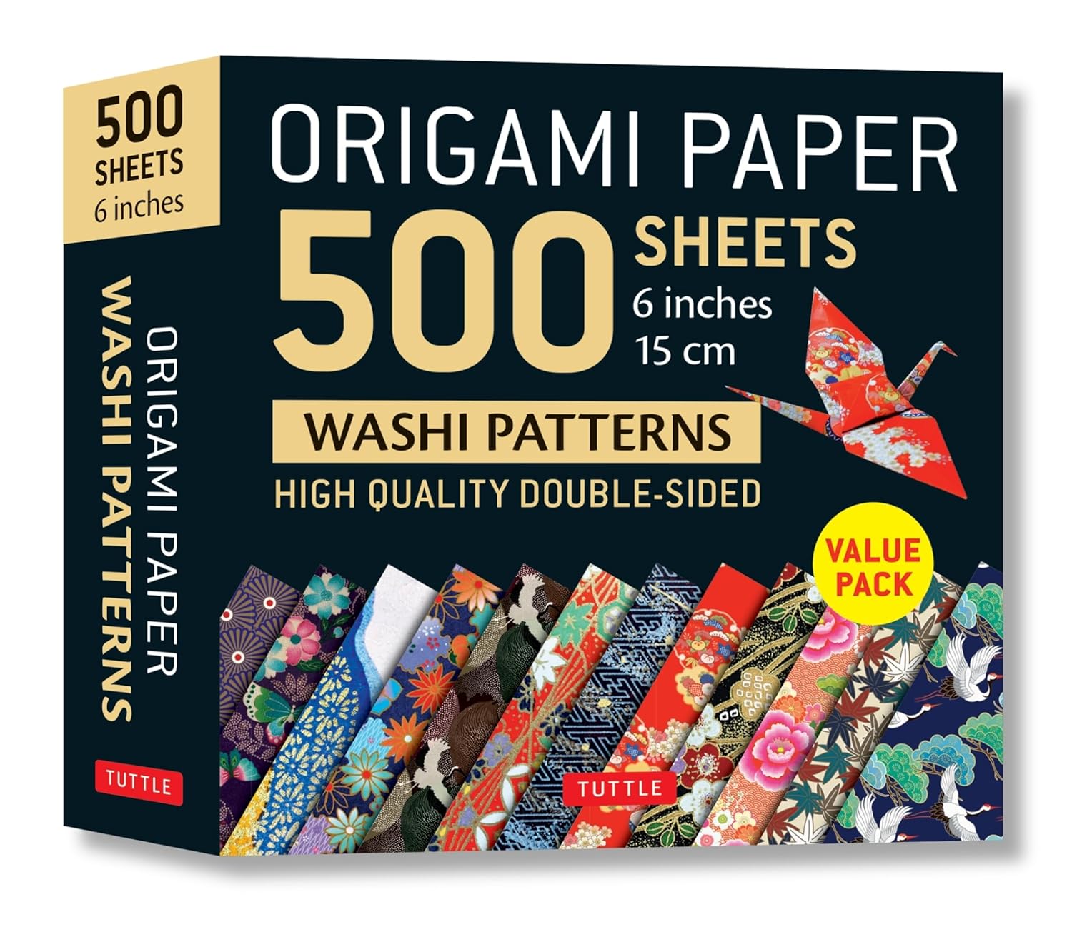 Japanese Washi Patterns 6" Double-Sided Origami Paper 500 sheets