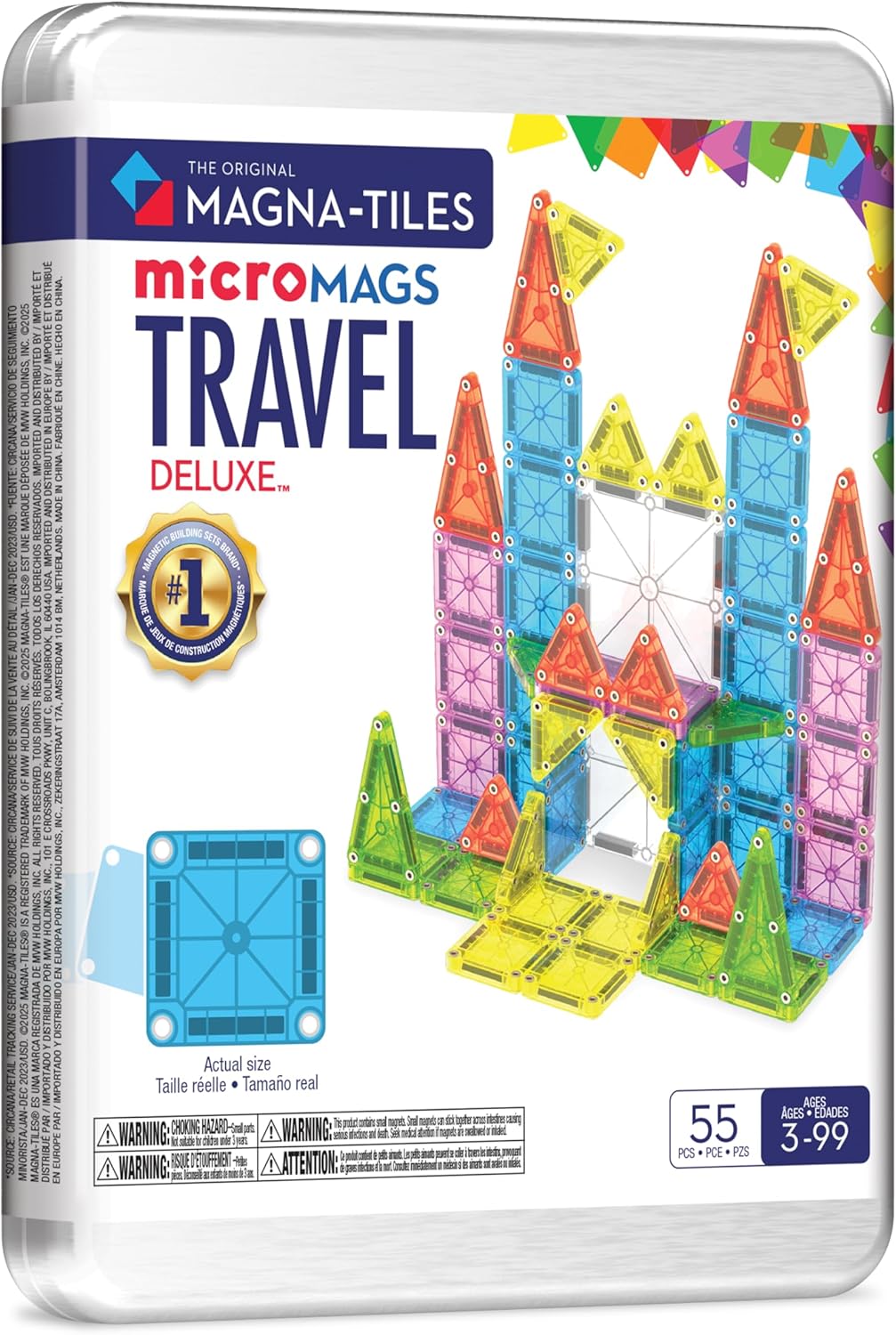 Deluxe 55-Piece microMAGS Travel Set Magnetic Construction Set