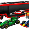 F1® Truck with RB20 & AMR24 F1® Cars - LEGO City - 60445
