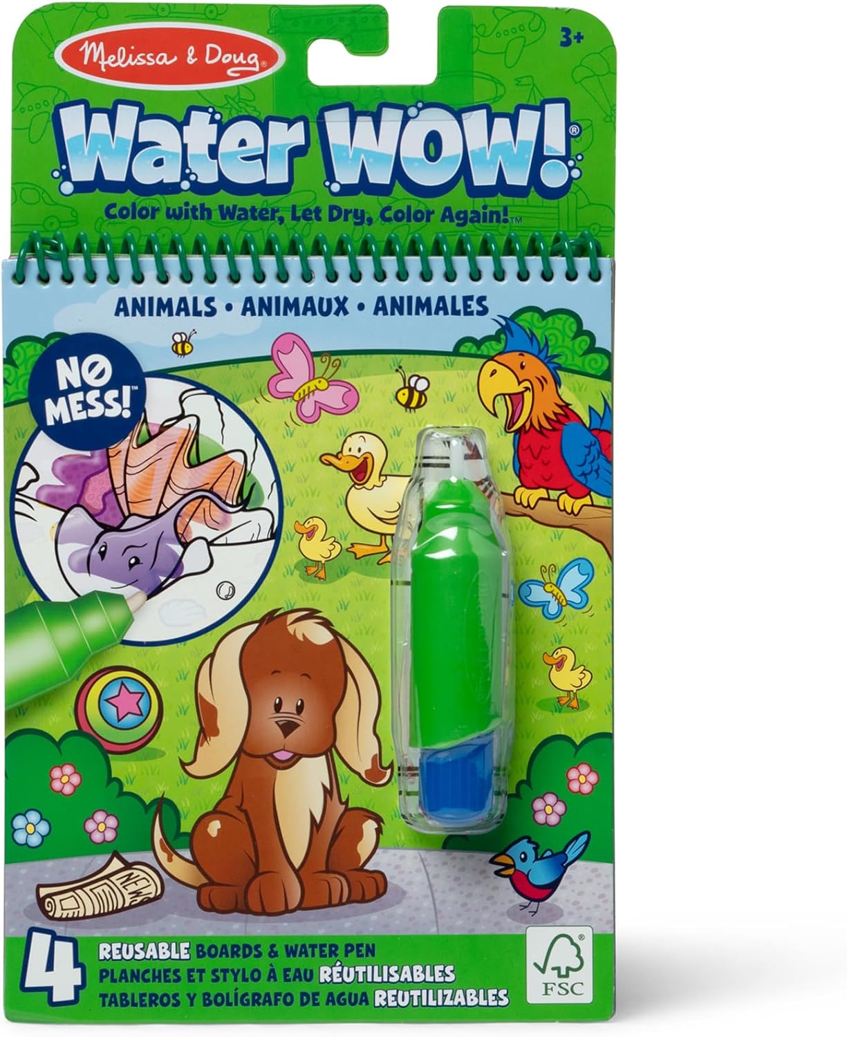 Melissa & Doug On the Go Water Wow! Reusable Water-Reveal Activity Pad - Animals -