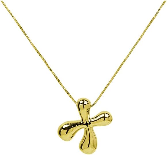 Chunky Bubble Initial Letter Necklace for Women Teen Girls Boys Men Balloon Statement Dainty Alphabet Personalized Jewelry